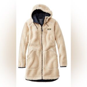 LLBean Fleece Sherpa Coat Women’s Medium